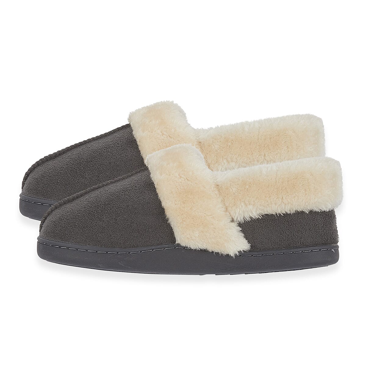 Jo - Joe Ultra Soft Edale Faux Suede BRAEMAR With Sherpa Fur Lining (Size 3) - Grey 8333652 4