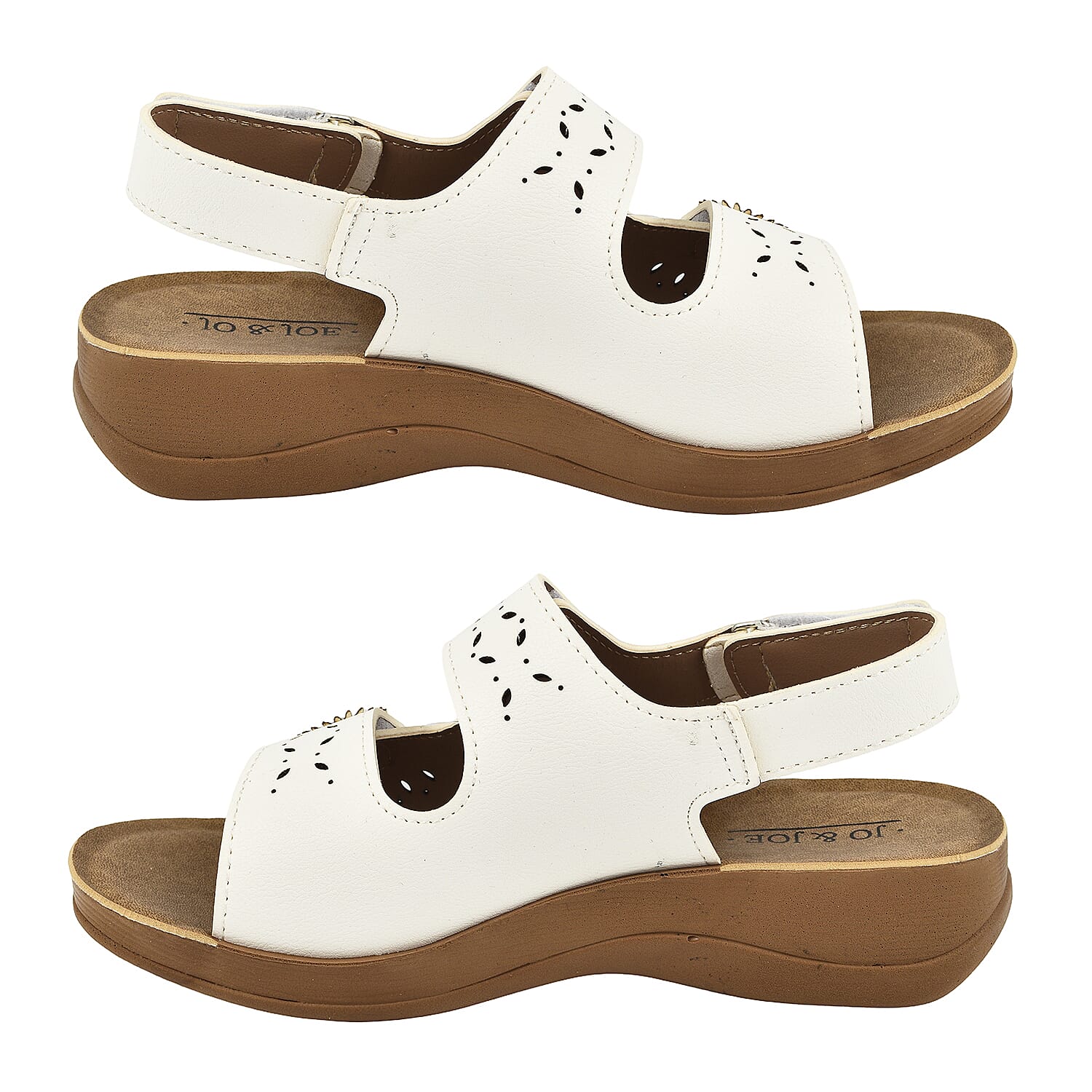 Jo and Joe Twin Touch Fasten Sandal - White 7765893 1