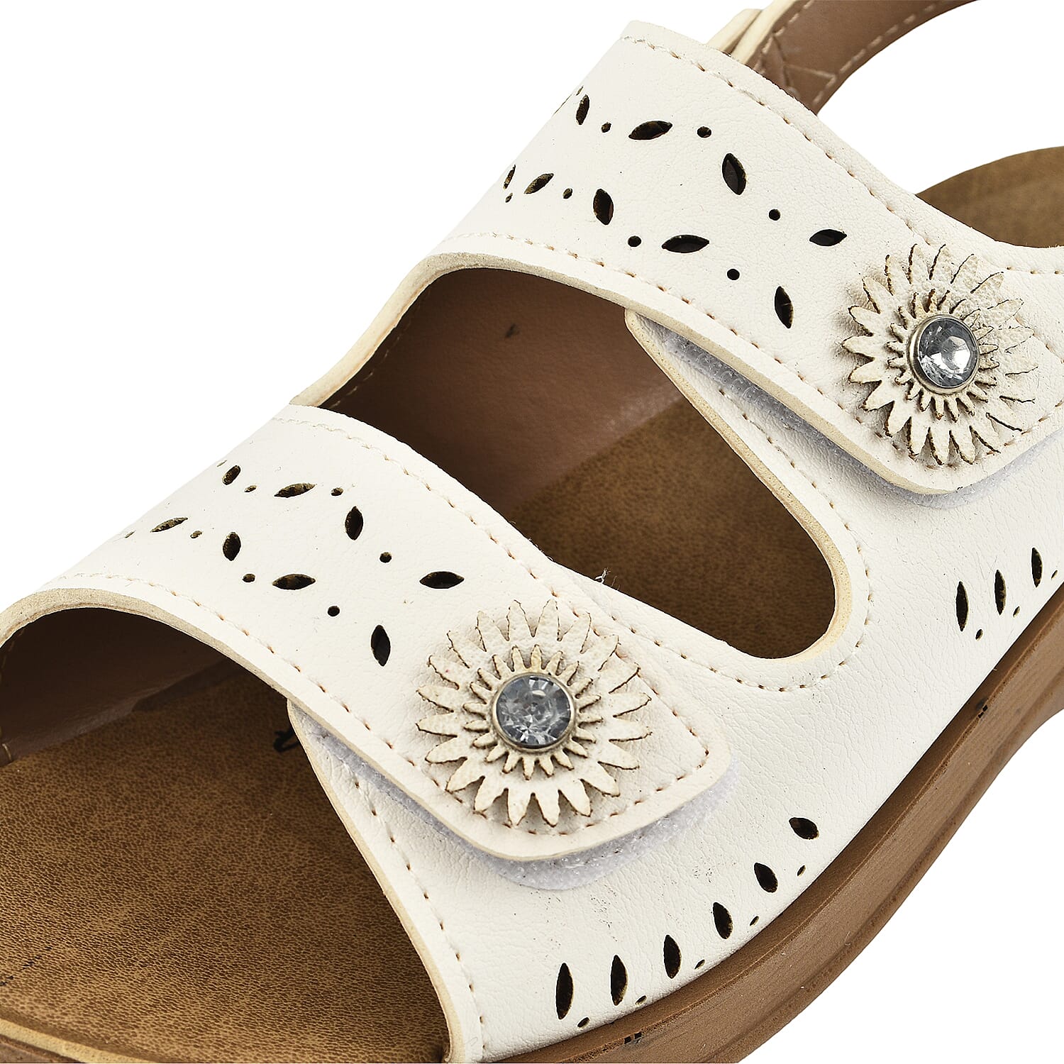 Jo and Joe Twin Touch Fasten Sandal - White 7765893 3