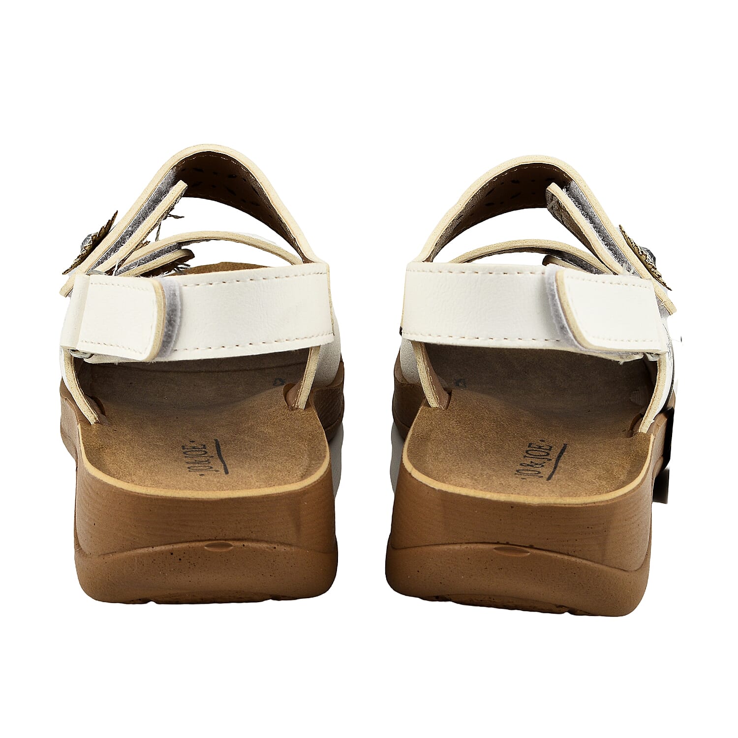 Jo and Joe Twin Touch Fasten Sandal - White 7765893 4