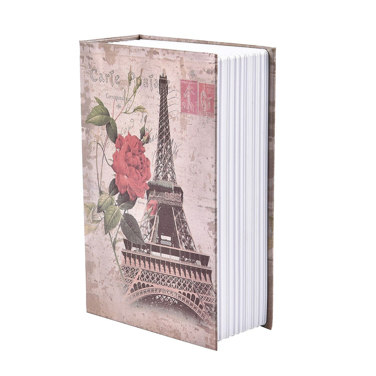 Eiffel Tower Pattern Book Safe with Combination Lock (Size 18x11x5 Cm) - Khaki 7021716 2