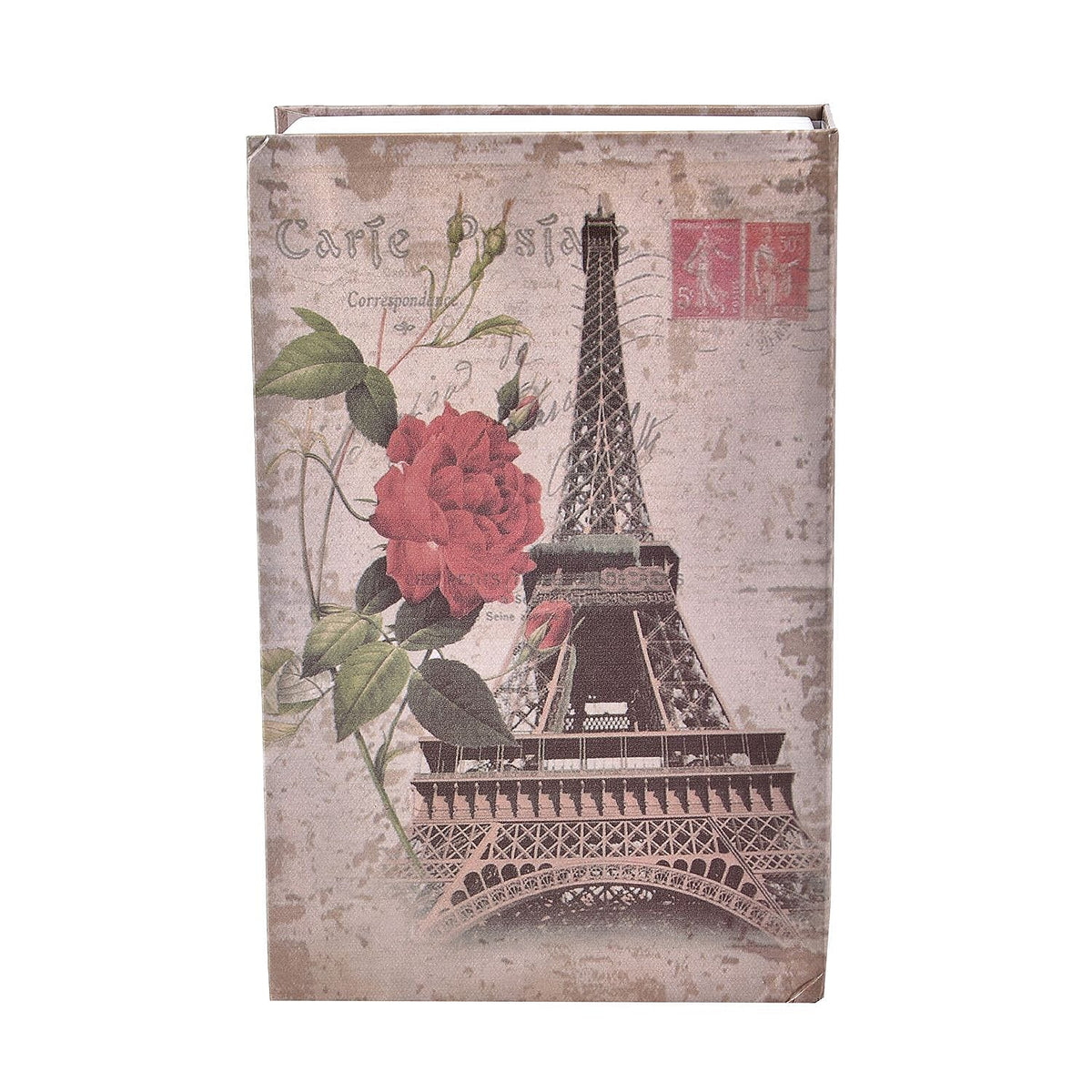 Eiffel Tower Pattern Book Safe with Combination Lock (Size 18x11x5 Cm) - Khaki 7021716 4