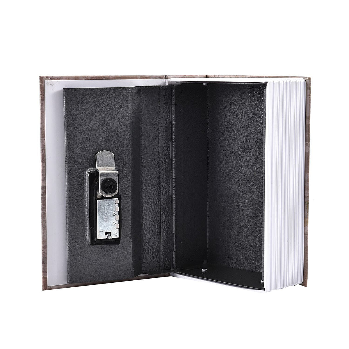 Eiffel Tower Pattern Book Safe with Combination Lock (Size 18x11x5 Cm) - Khaki 7021716 6