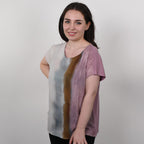 JOVIE Low Sleeves Blouse (Size M-10-12) - Dusty Pink & Multi