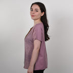 JOVIE Low Sleeves Blouse (Size M-10-12) - Dusty Pink & Multi
