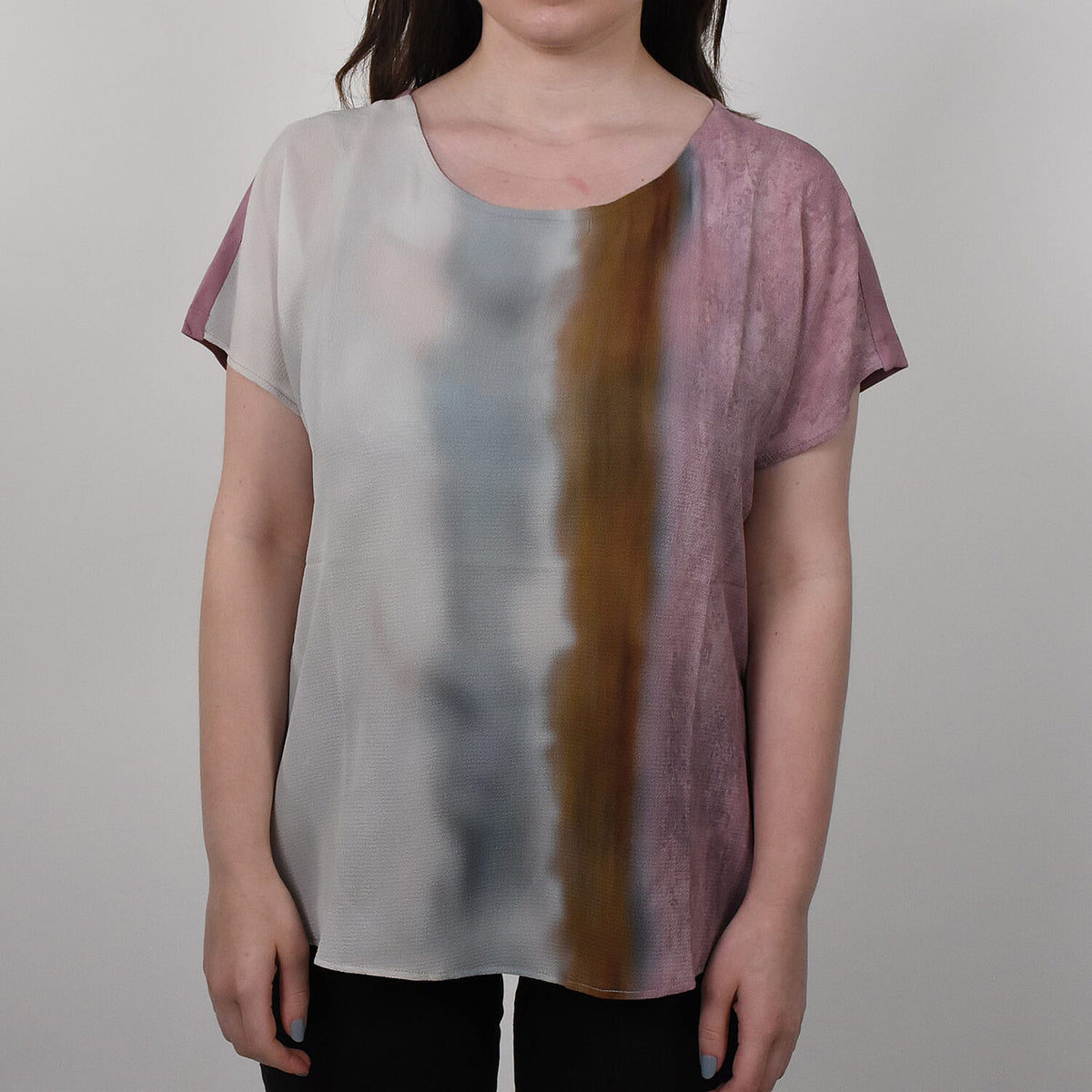 Jovie Watercolour Inspired Stripe Pattern Blouse For Women 3841696 4
