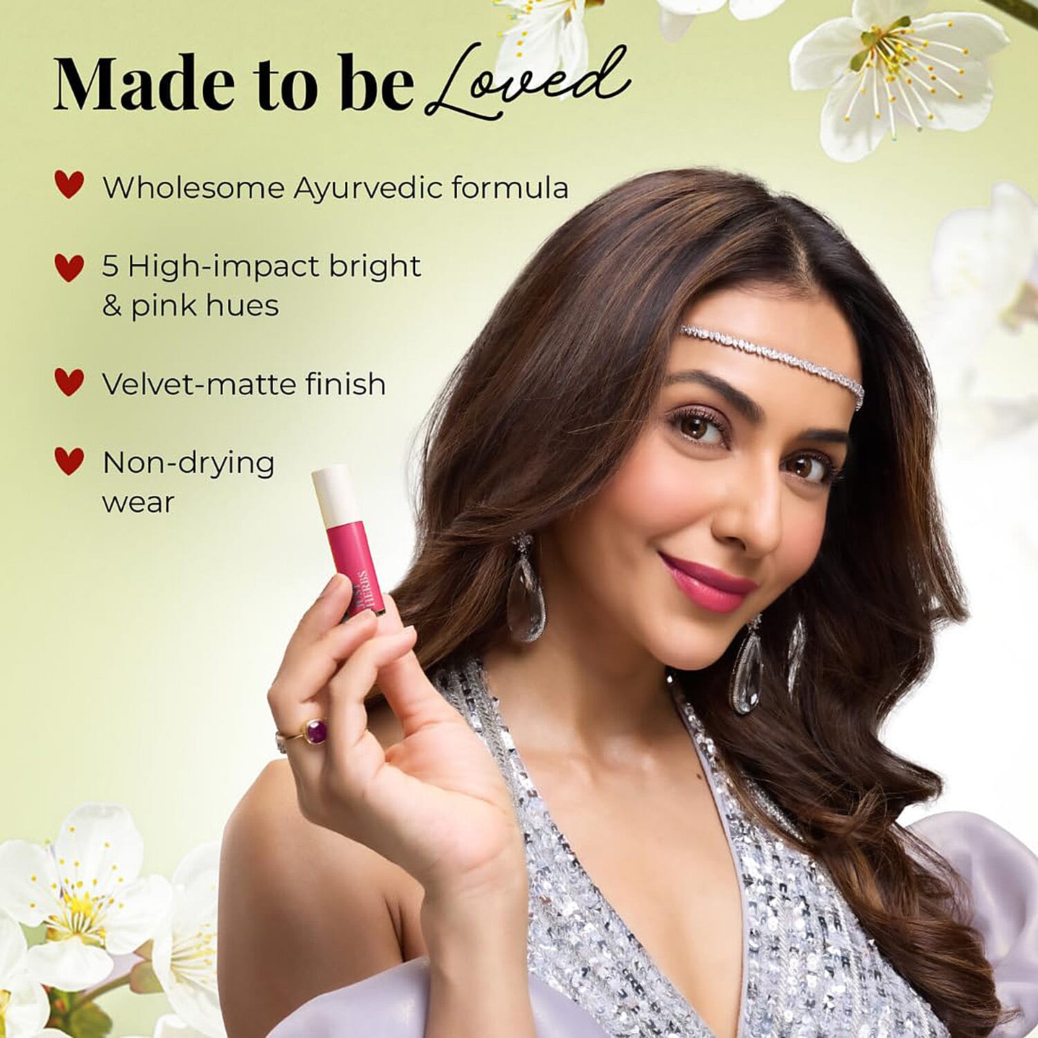 Just Herbs: Set of 5 - Ayurvedic Liquid Matte Finish Lipstick Make Up Kit - Brights and Pinks 8201607 9