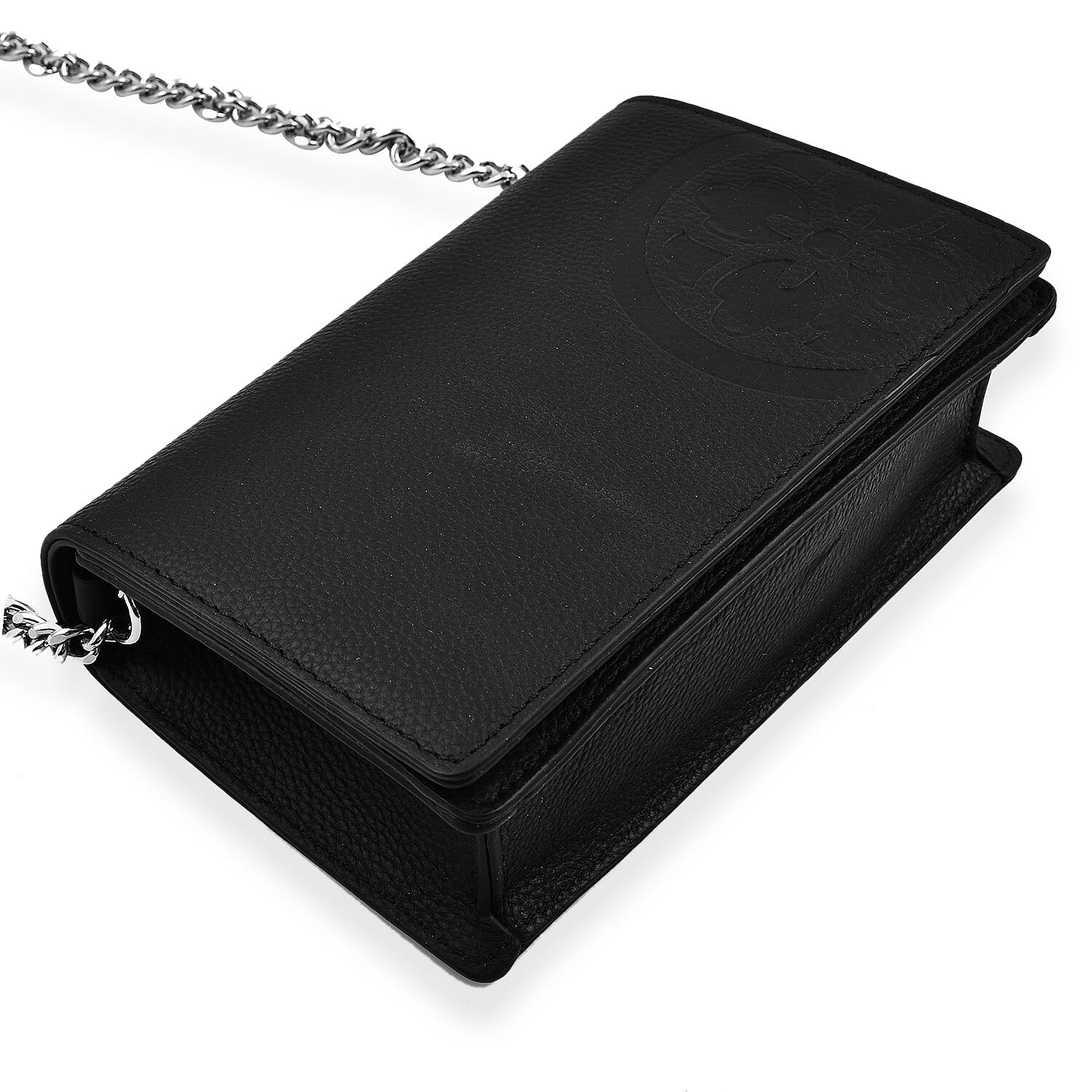 KTD by Kenzo Takada Leather Crossbody Bag with Embossed Monogram - Black 7514939 1