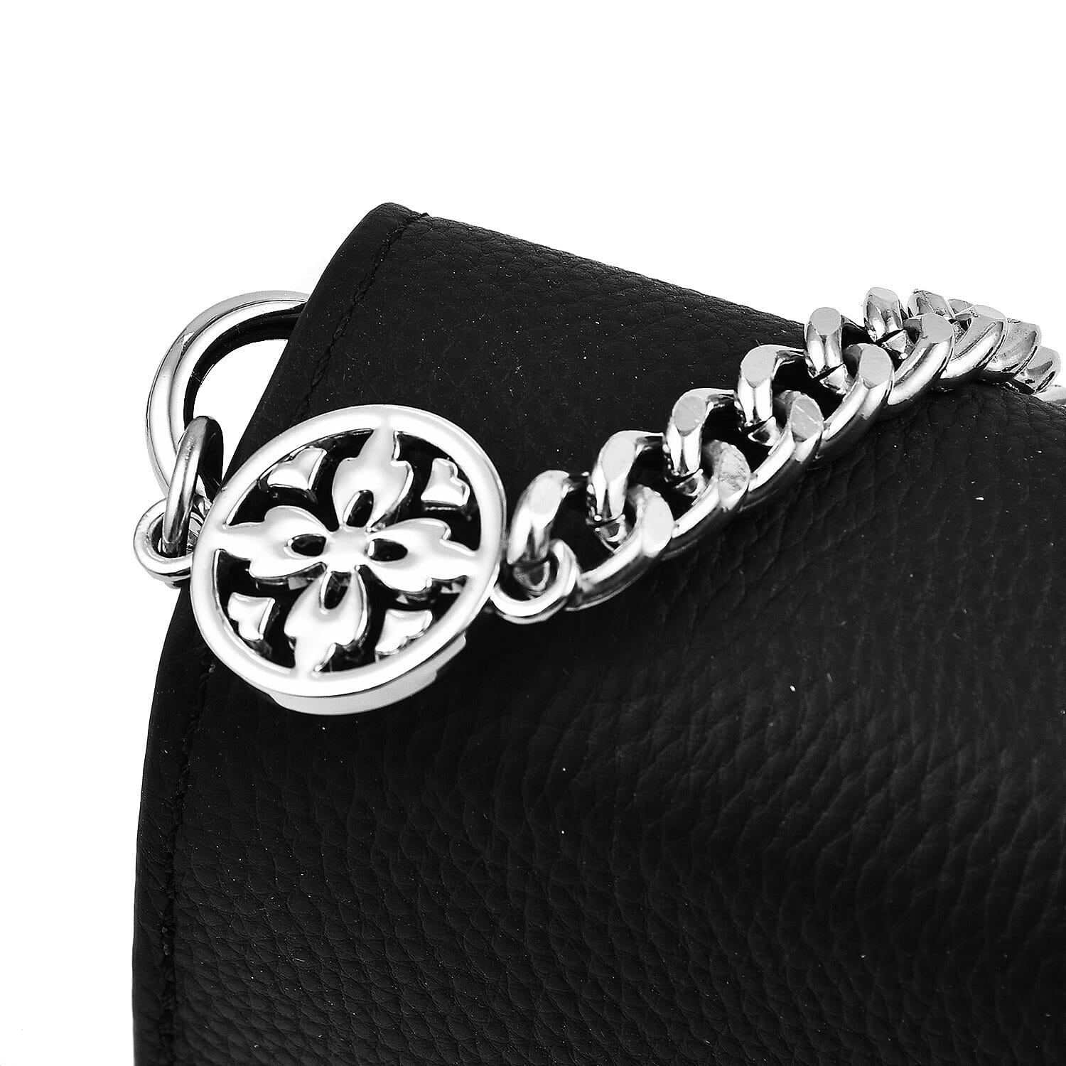 KTD by Kenzo Takada Leather Crossbody Bag with Embossed Monogram - Black 7514939 2