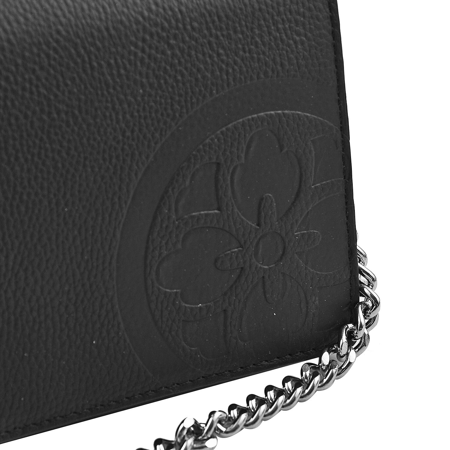 KTD by Kenzo Takada Leather Crossbody Bag with Embossed Monogram - Black 7514939 3