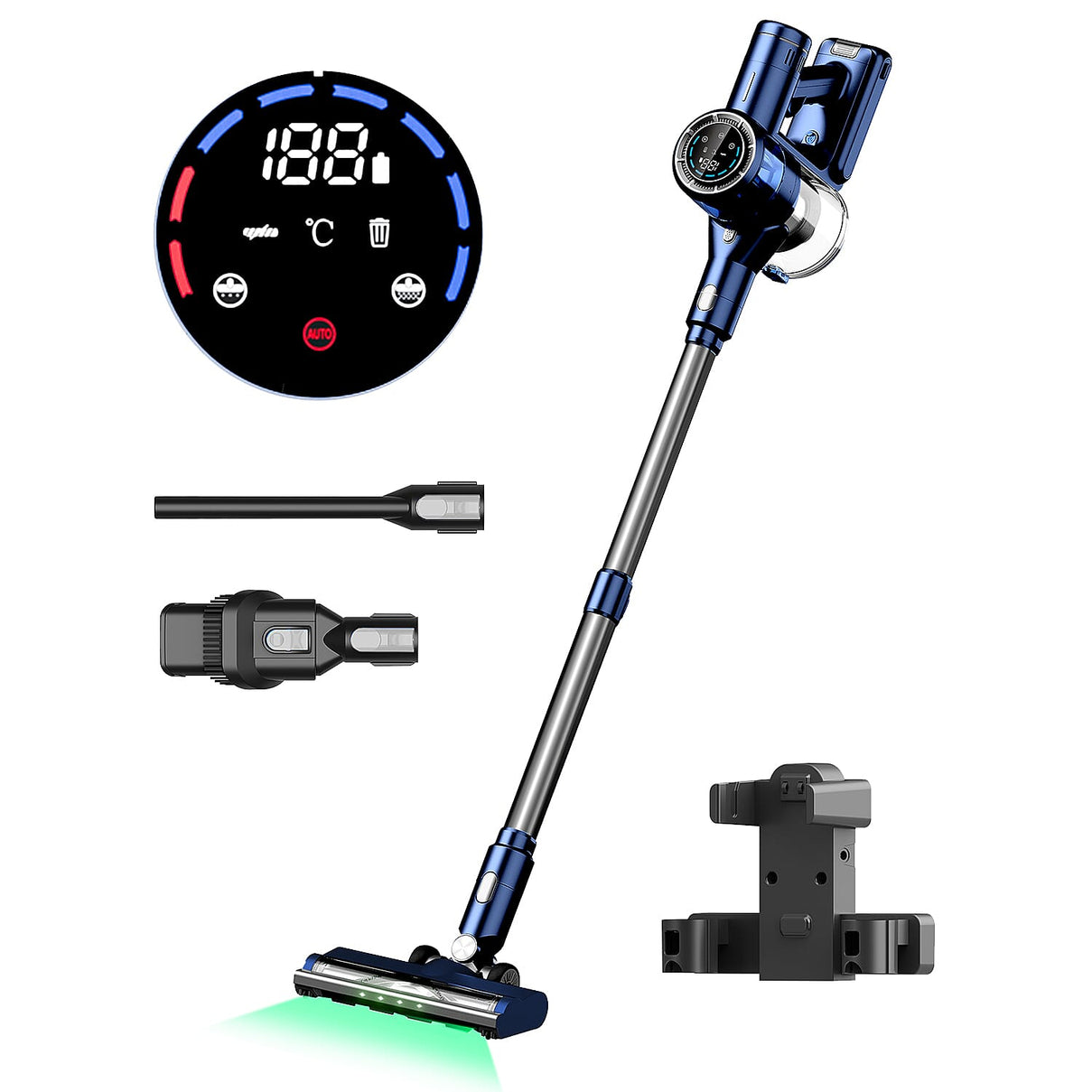 KEPLIN Cordless Vacuum Cleaner with LED Display and 3-Speed Suction (350W) (LIFETIME WARRANTY) 8236690 0