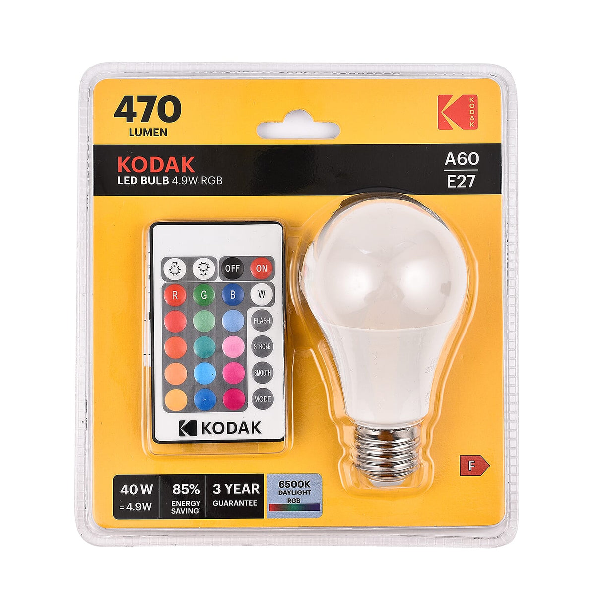 KODAK 4.9W Energy Saving LED Smart Bulb with Remote 7517995 0