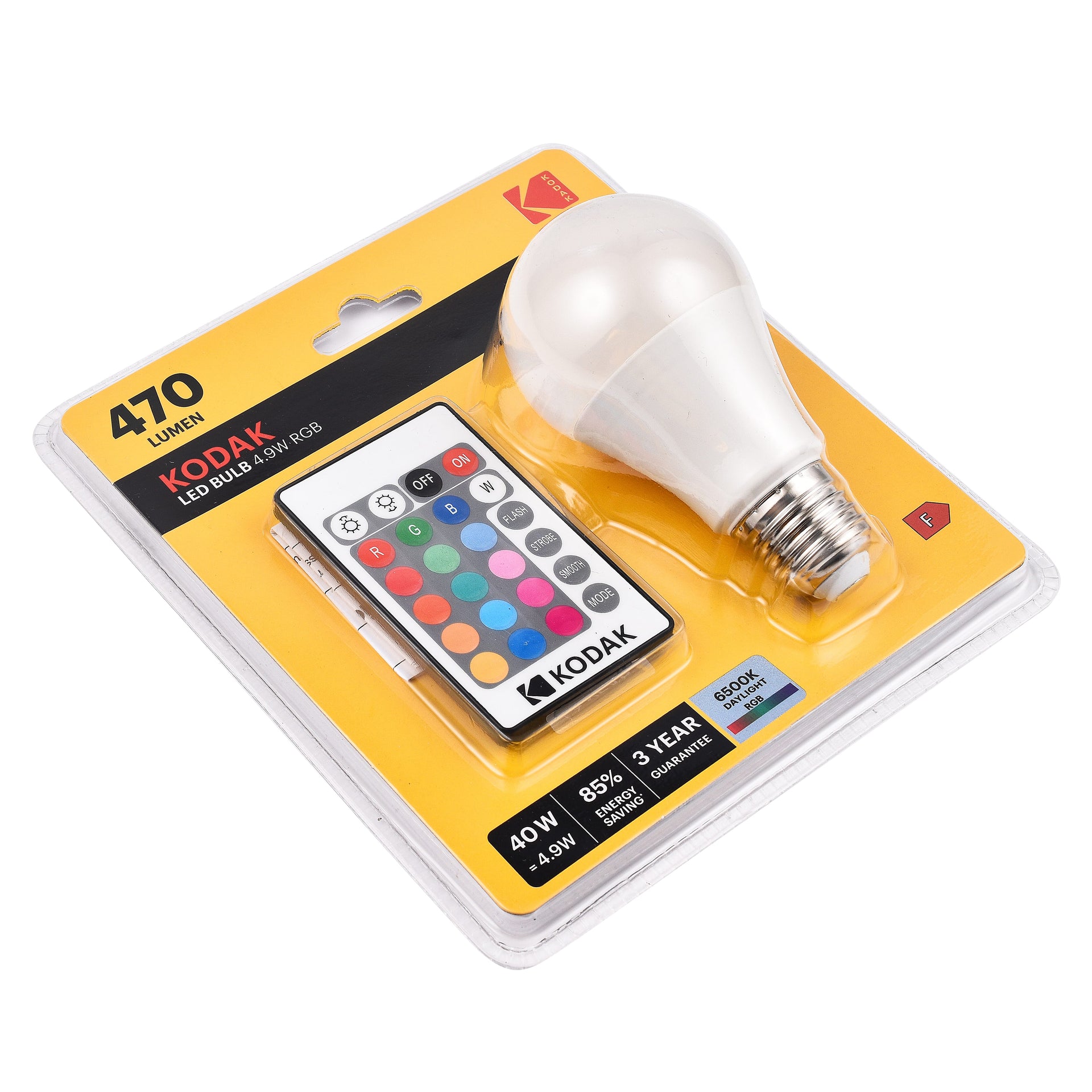 KODAK 4.9W Energy Saving LED Smart Bulb with Remote 7517995 1