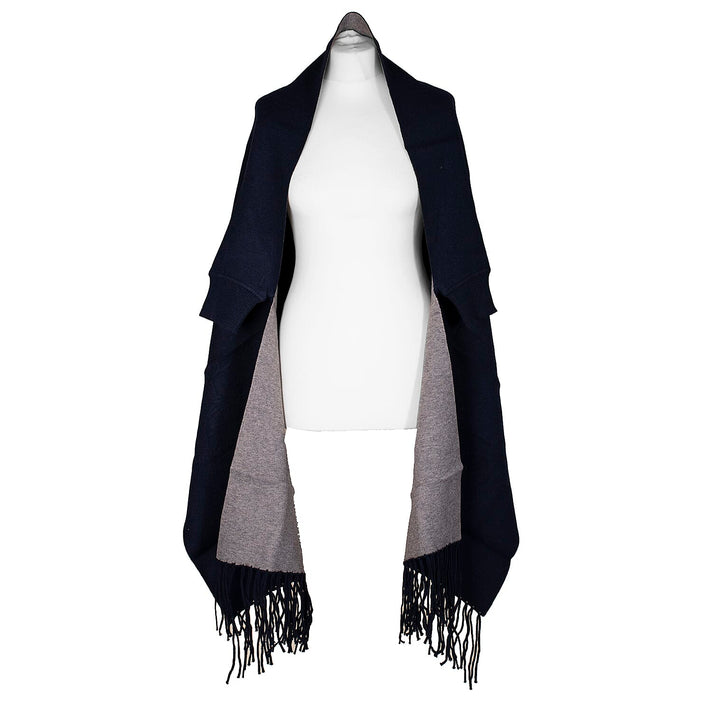 KRIS ANA Coloured Border Wrap - Navy 6067549 1
