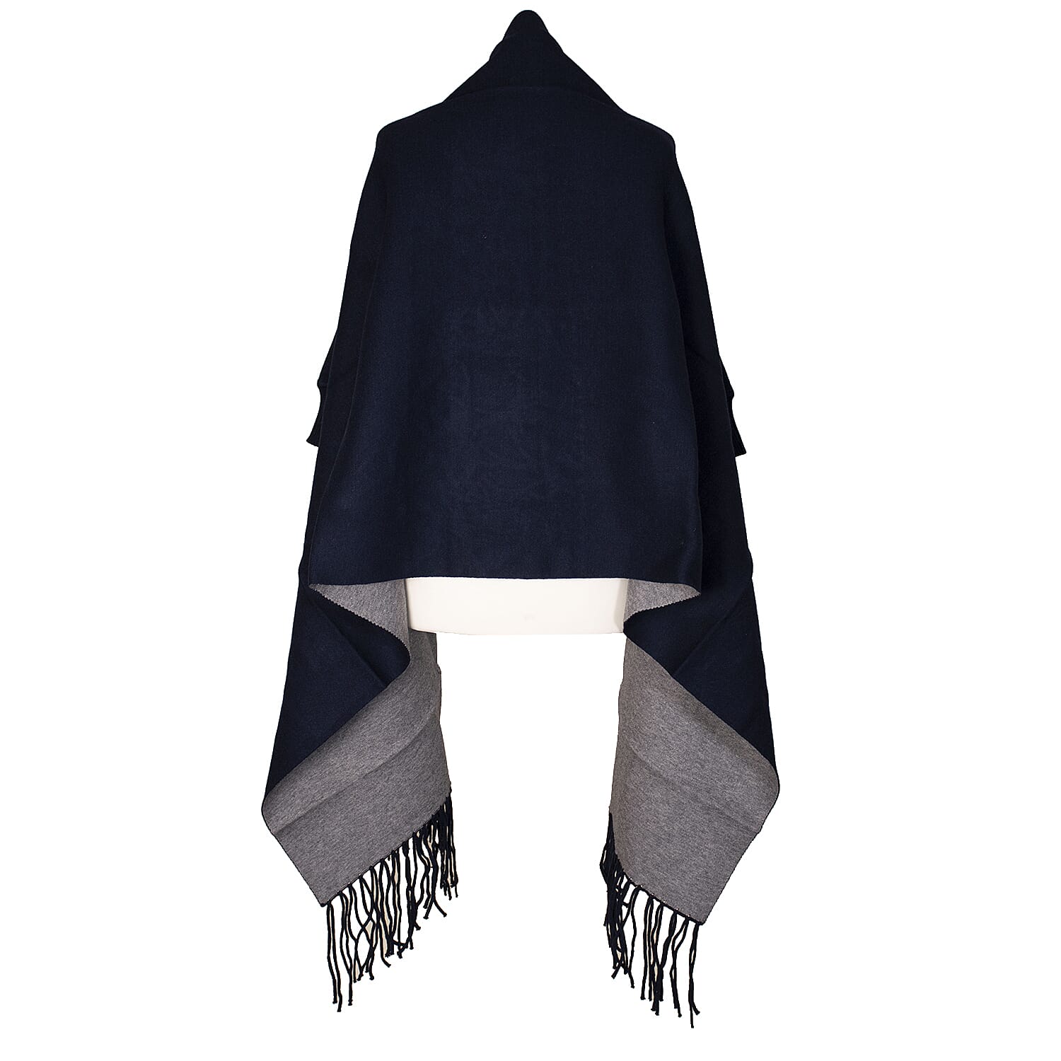 KRIS ANA Coloured Border Wrap - Navy 6067549 1