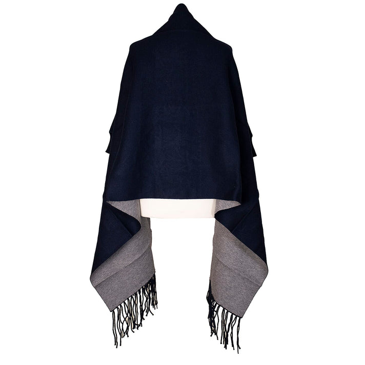 KRIS ANA Coloured Border Wrap - Navy 6067549 2