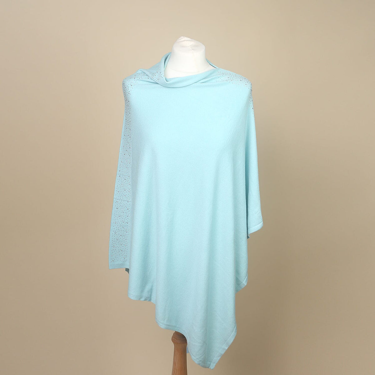 KRIS ANA Diamonte Trim Poncho - Mint V32581227 0