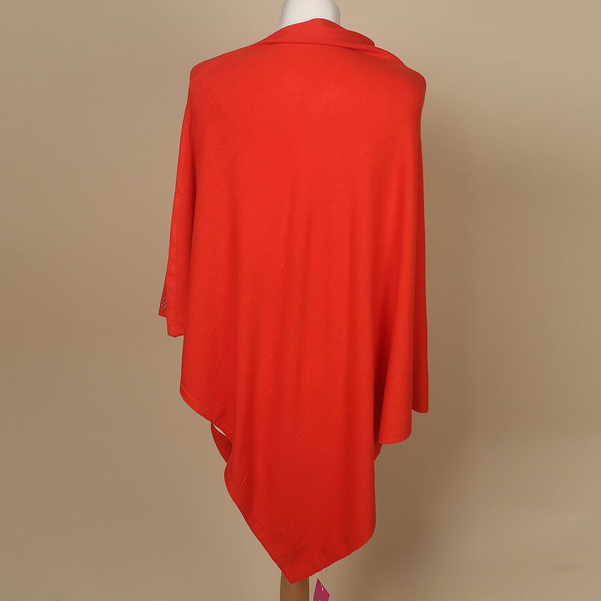 KRIS ANA Diamonte Trim Poncho - Orange 6900598 1