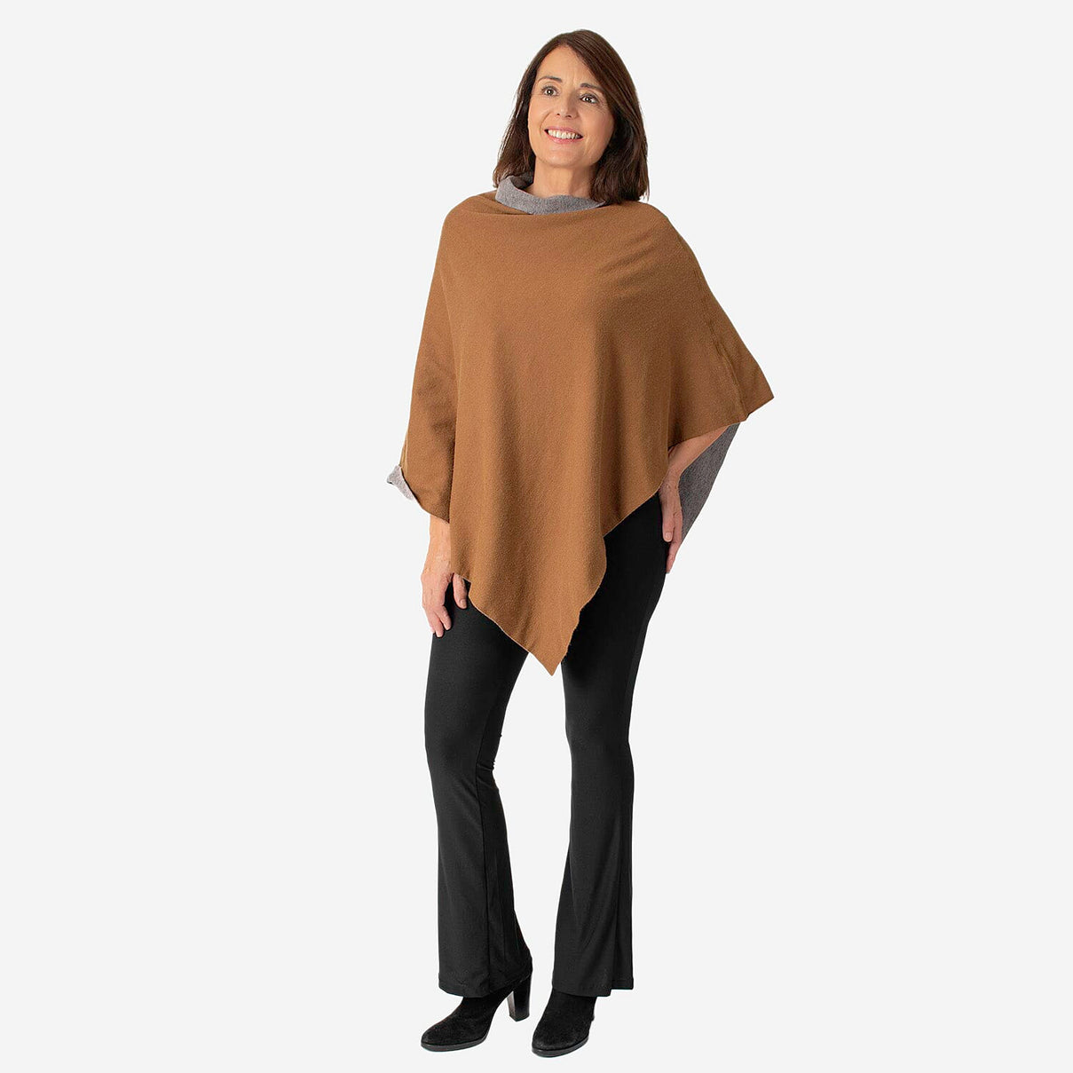 KRIS ANA Reversible Women's Poncho - Taupe 6880907 0