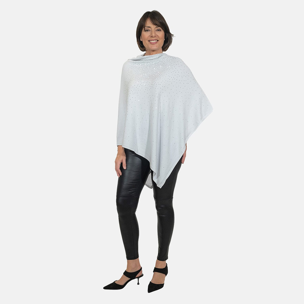KRIS ANA Studed Scatter Poncho - Blue 7302622 0