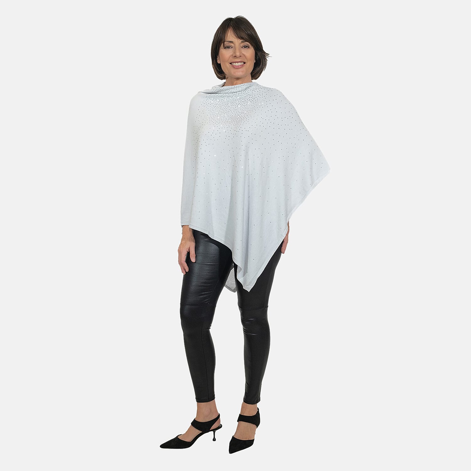 KRIS ANA Studed Scatter Poncho - Blue 7302622 0