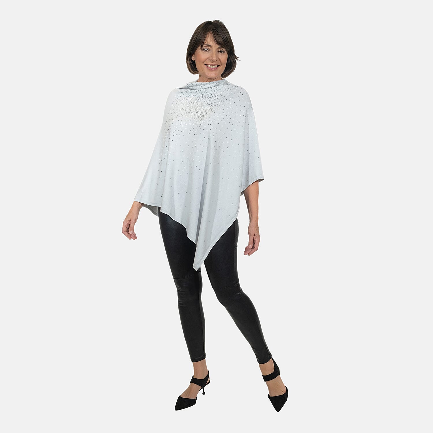 KRIS ANA Studed Scatter Poncho - Blue 7302622 2
