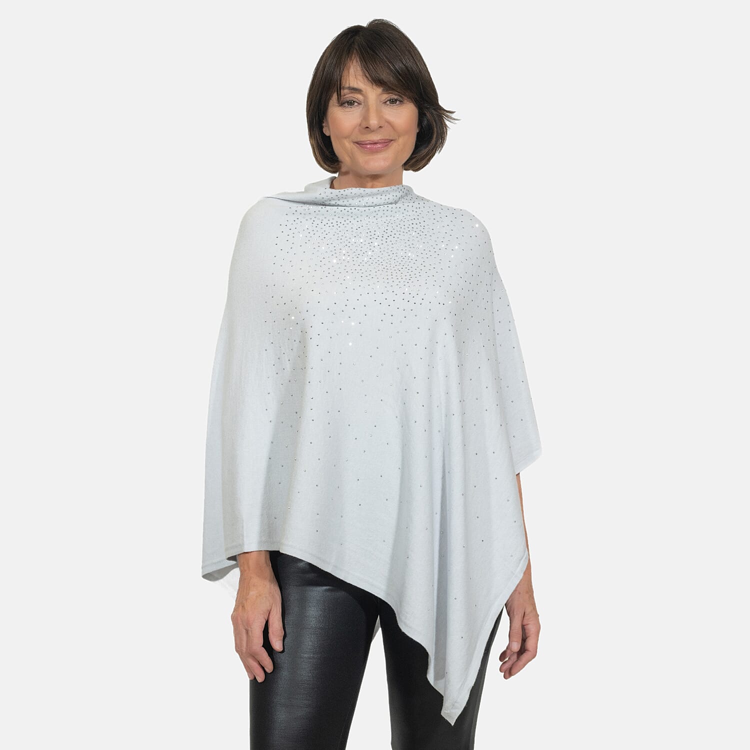 KRIS ANA Studed Scatter Poncho - Blue 7302622 3