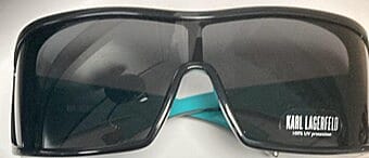 Karl Lagerfeld Rectangular Mask Sunglasses with 100% UV Protection - Black 8235454 0