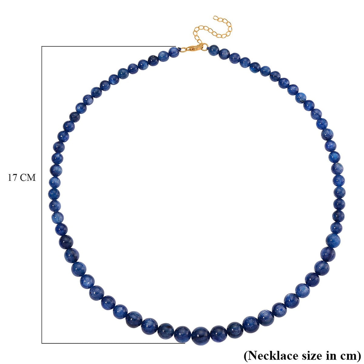 Tucson Find - Kashmir Blue Kyanite Necklace (Size - 20-2 Ext) with Lobster Clasp in Yellow Gold Plated Sterling Silver 290.00 Ct. 8185707 6