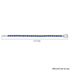 Premium Natural Kashmir Kyanite Tennis Line Bracelet (Size - 7.5) with Magnet Lock in Rhodium Overlay Sterling Silver 16.30 Ct, Silver Wt. 8.27 Gms.