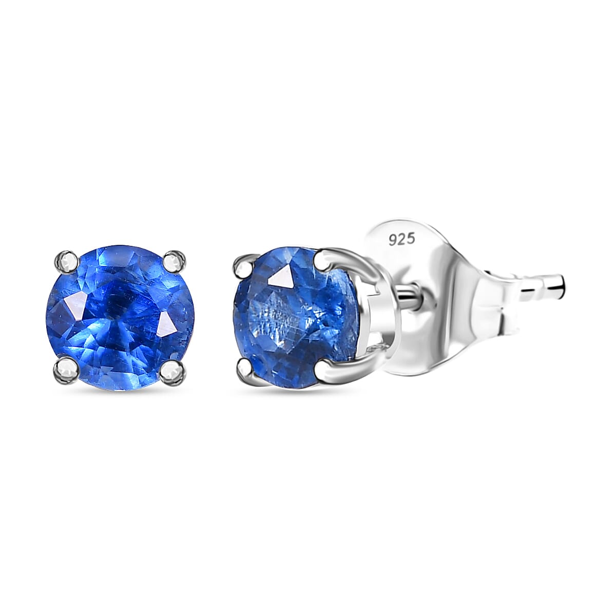 Natural Kashmir kyanite Earring in Platinum Overlay Sterling Silver 1.32 Ct. 8244918 0