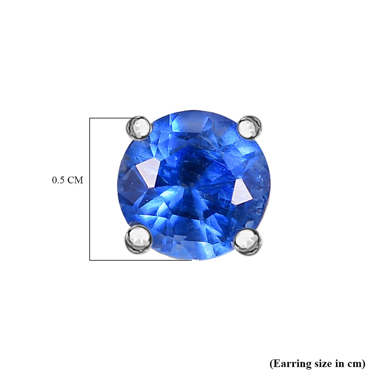 Natural Kashmir kyanite Earring in Platinum Overlay Sterling Silver 1.32 Ct. 8244918 5