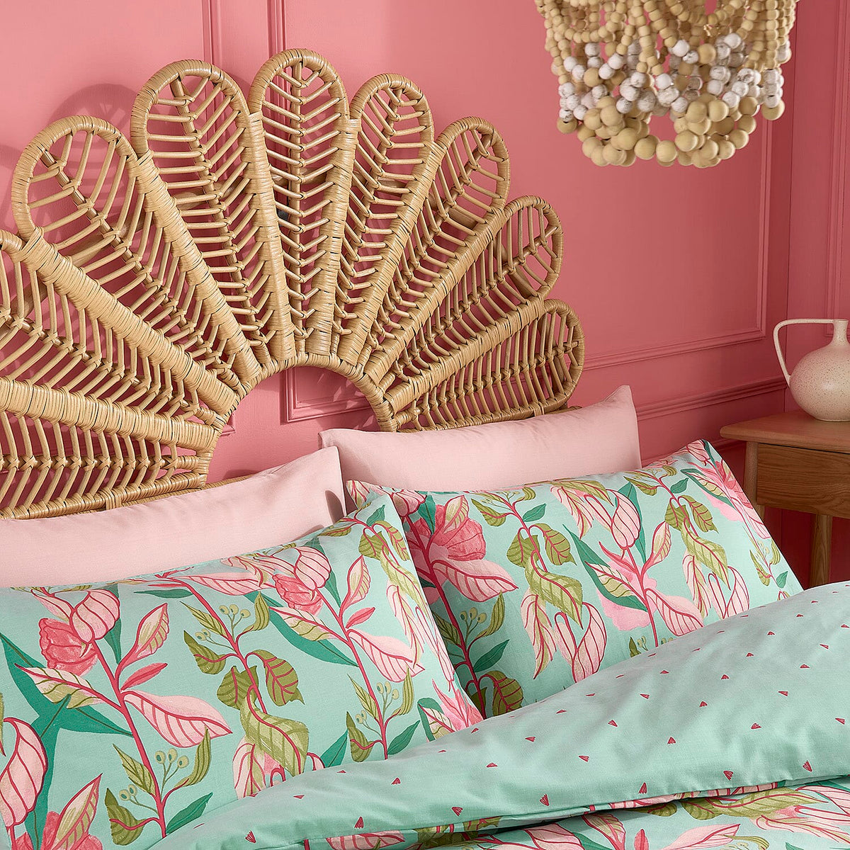 3 Piece Set - Kate Merritt River Walks Cotton Duvet Cover with 2 Pillow Covers (Double Size, 200x200 Cm) - Turquoise and Multi 7213199 1