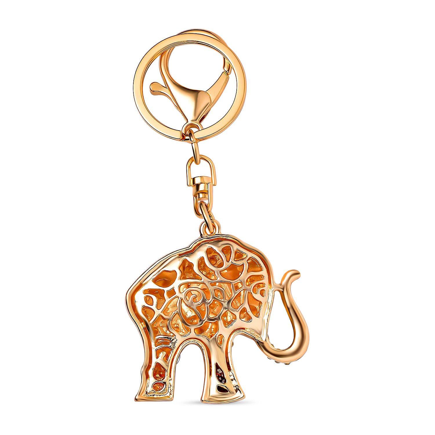 Set of 3 Sparkling Crystal Keychains With Different Designs (Bowknot, Christmas Tree, and Elephant) - Multi 7595554 2