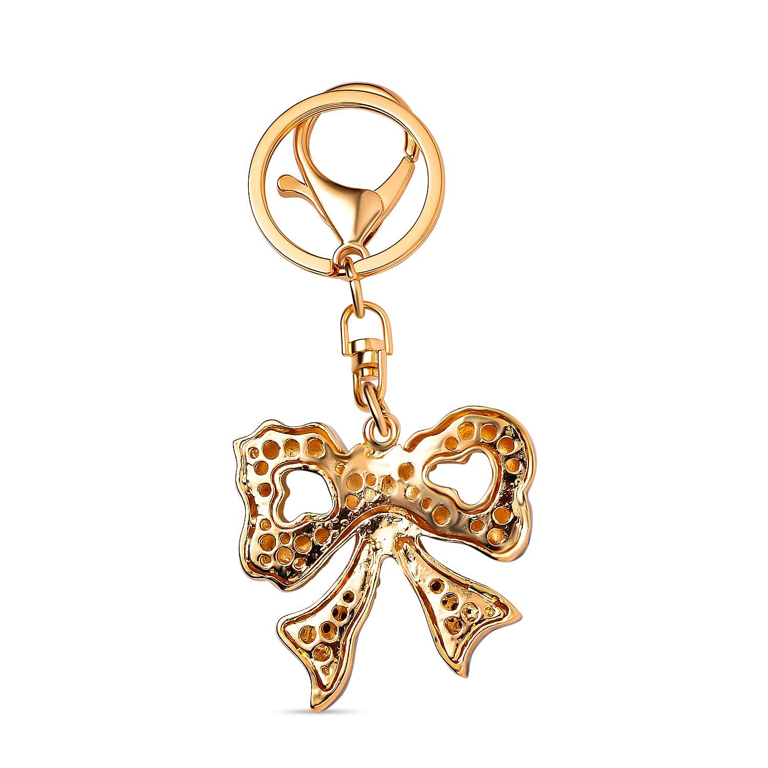 Set of 3 Sparkling Crystal Keychains With Different Designs (Bowknot, Christmas Tree, and Elephant) - Multi 7595554 4