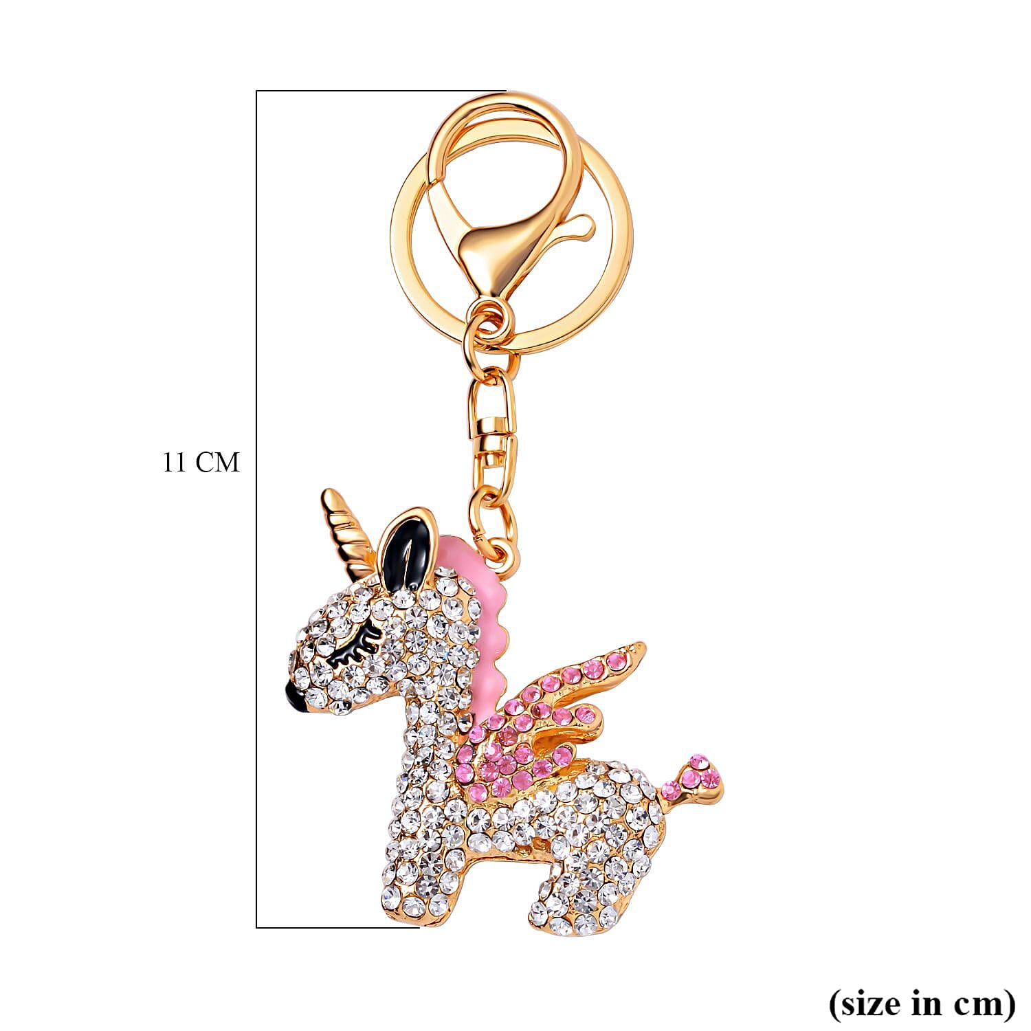 Value Bundle -  Set of 3 Sparkling Crystal Keychains With Different Designs (Unicorn, Christmas Tree, and Starfish) - Multi 7595561 3