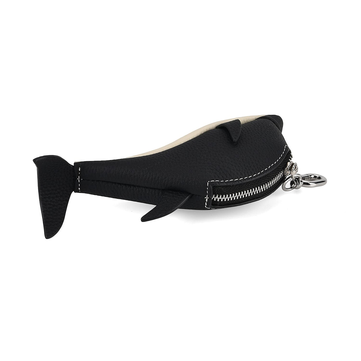 Genuine Leather Dolphin Bag Charm &amp; Coin Wallet (18cm) - Black V32513573 4