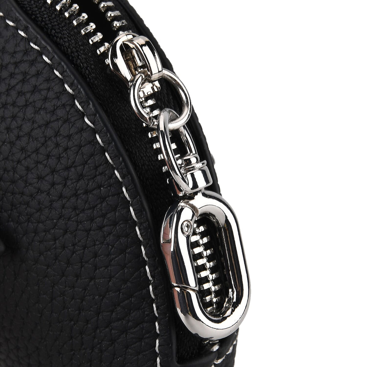 Genuine Leather Dolphin Bag Charm &amp; Coin Wallet (18cm) - Black V32513573 6