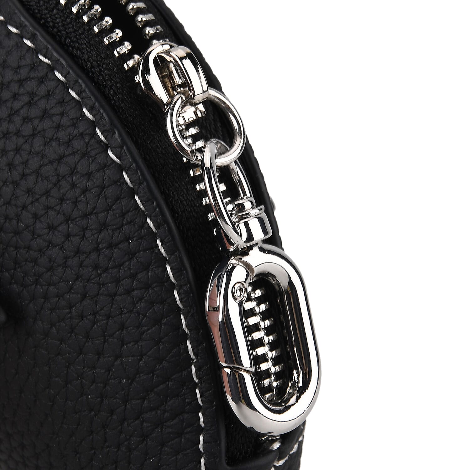 Genuine Leather Dolphin Bag Charm &amp; Coin Wallet (18cm) - Black V32356728 6