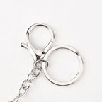 Set of 2 - Beaded Strawberry & Cherry Design Key Chains (12cm) - Black & Silver