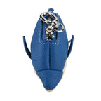 Genuine Leather Dolphin Bag Charm & Coin Wallet (18cm) - Dark Brown