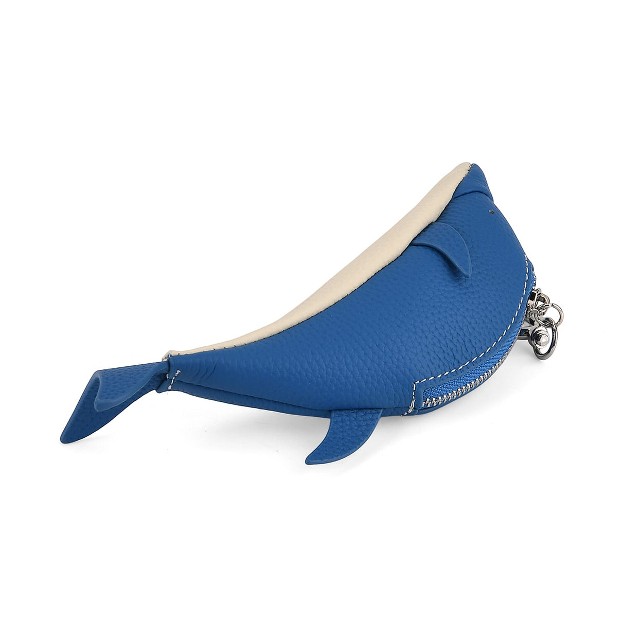 Genuine Leather Dolphin Bag Charm &amp; Coin Wallet (18cm) - Blue V32352971 4