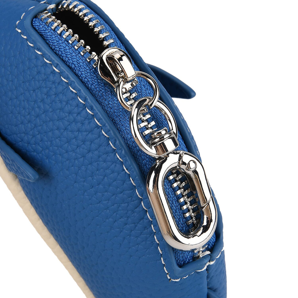Genuine Leather Dolphin Bag Charm & Coin Wallet (18cm) - Blue
