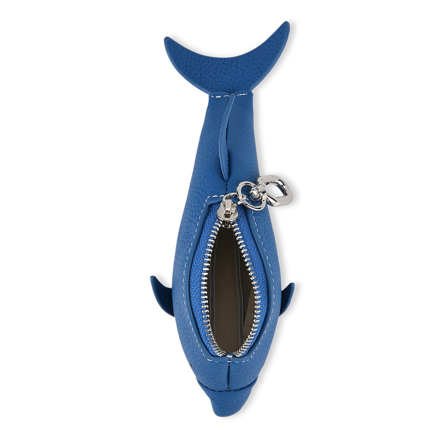 Genuine Leather Dolphin Bag Charm &amp; Coin Wallet (18cm) - Blue V32512804 7