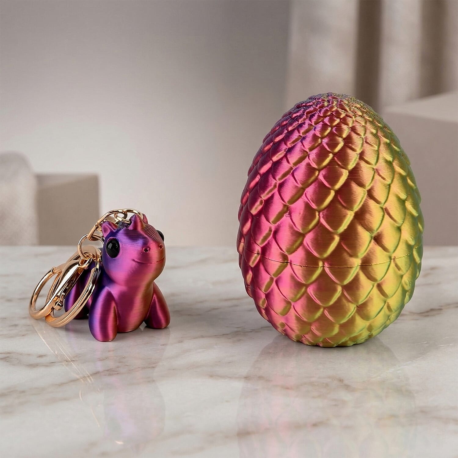 Livmore 3D Easter Egg with Dinosaur Keychain (11cm) - Multicolour 8377891 2