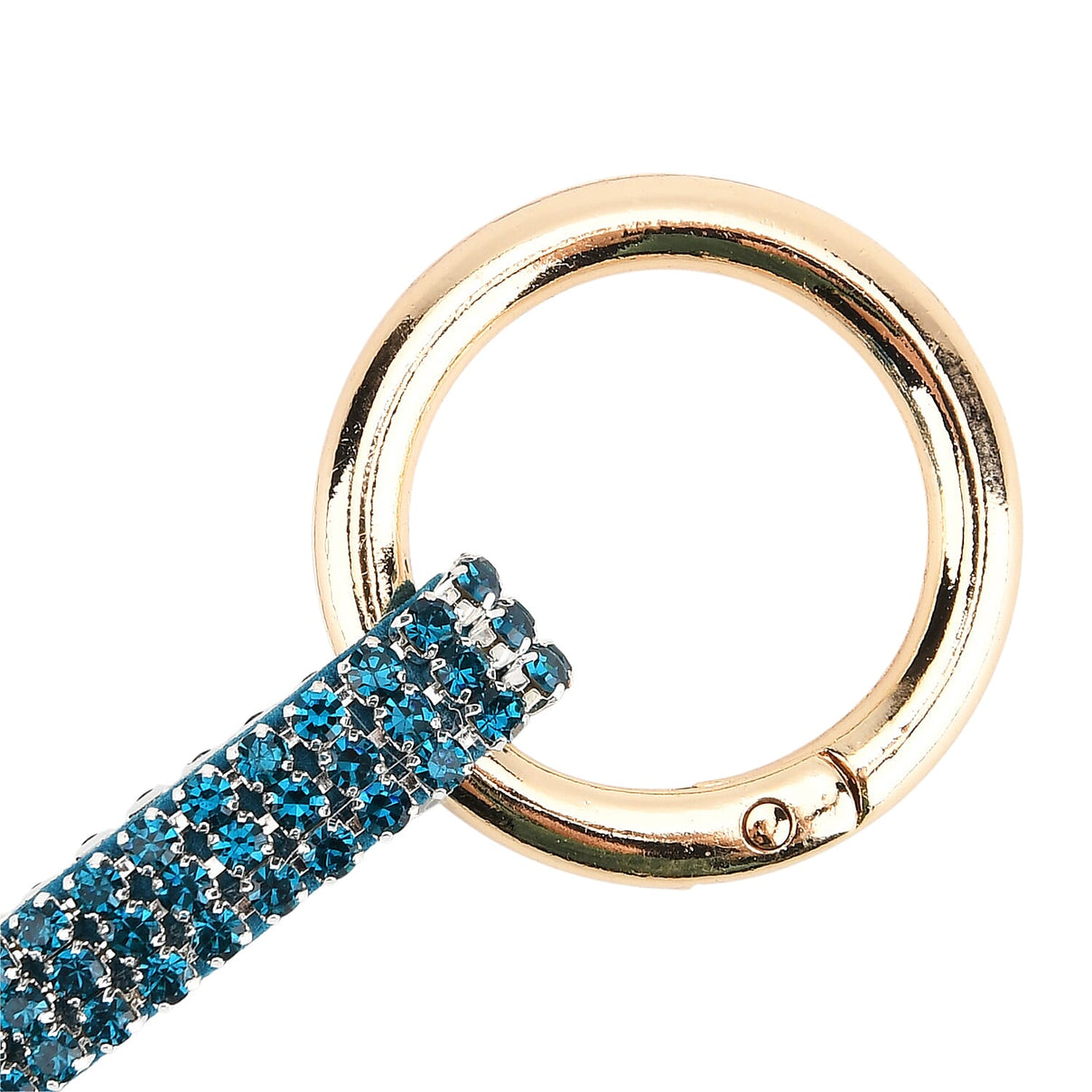Designer Inspired - Set of 2 Sparkling Dog and Smiling Face Keychain-Bag Charm - Blue V32536868 7