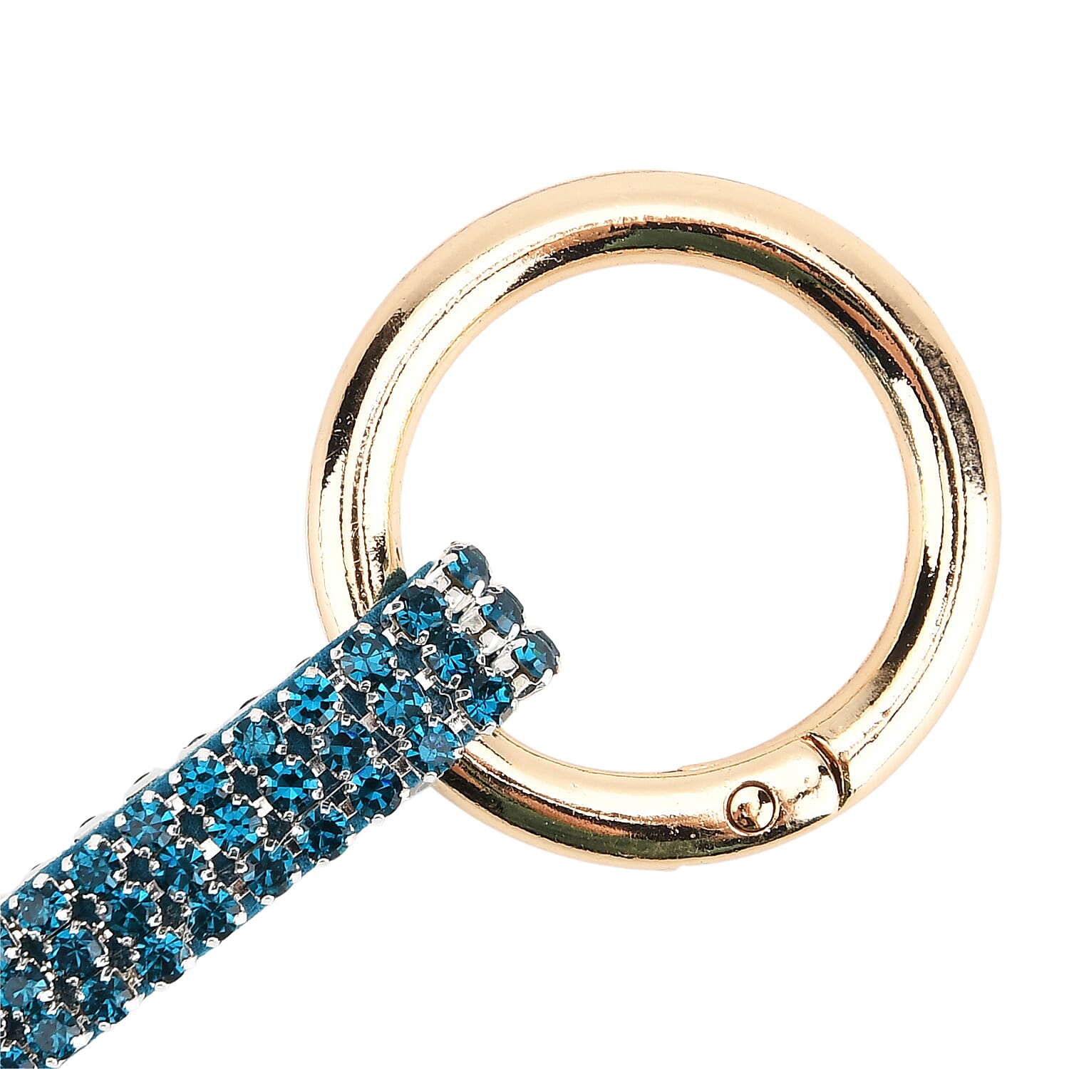 Designer Inspired - Set of 2 Sparkling Dog and Smiling Face Keychain-Bag Charm - Blue V32536868 7