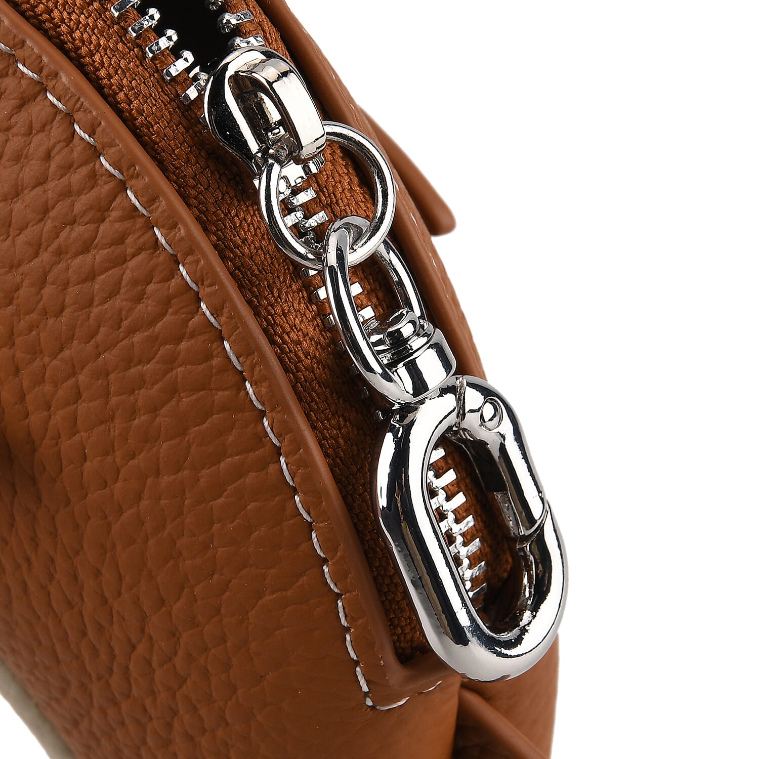 Genuine Leather Dolphin Bag Charm &amp; Coin Wallet (18cm) - Tan V32513323 6