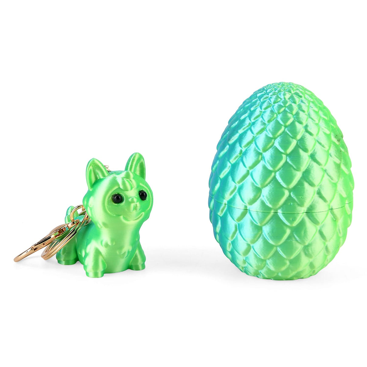 Livmore 3D Easter Egg with Dog Keychain (11cm) - Green V32362838 0