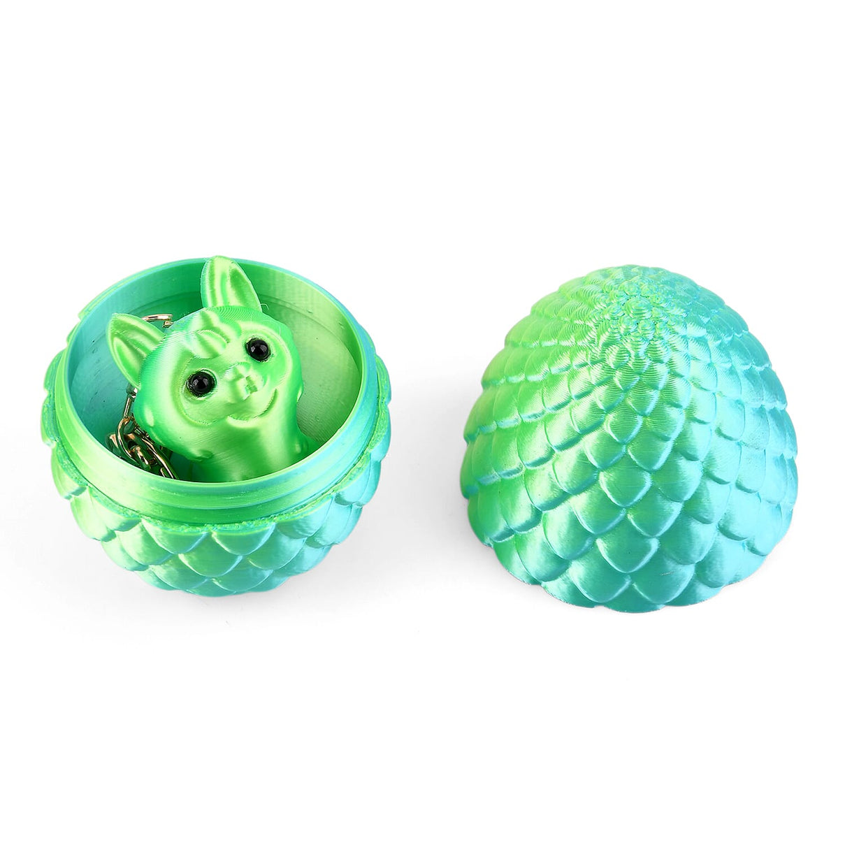 Livmore 3D Easter Egg with Dog Keychain (11cm) - Green V32514094 6